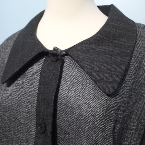 J.Jill Wool Suit Tops Lightweight XL Black/Grey - Picture 3 of 11